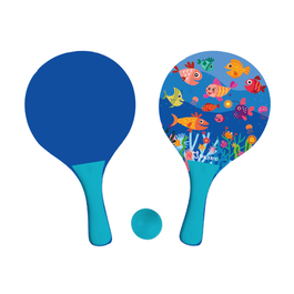 Marbueno Conjunto Palas Madera Peces Marinos 33x19x0,5 cm Jardin, Piscina y Playa MARBUENO SUMMER 10201