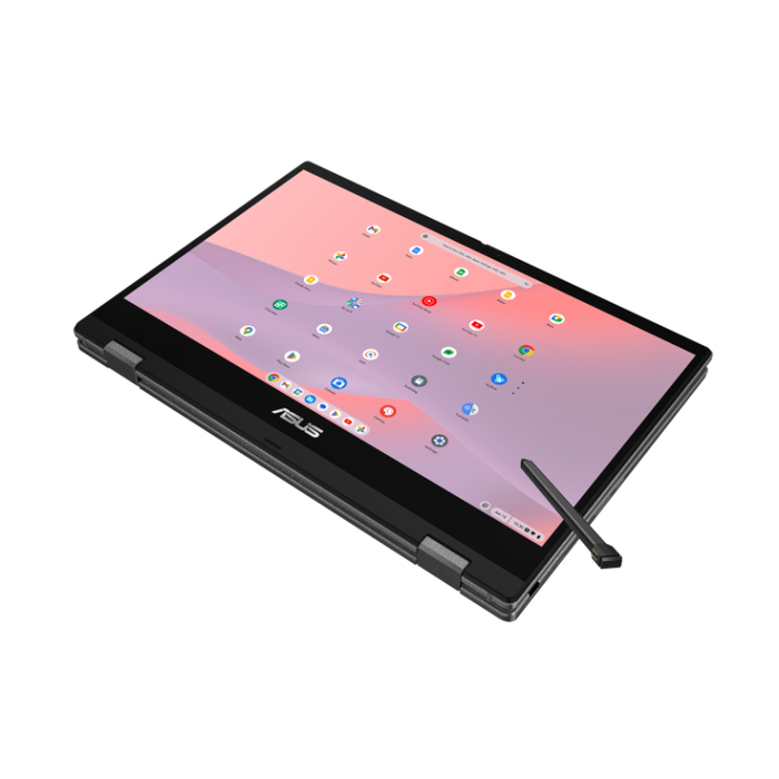 ASUS Chromebook CM14 Flip CL1402FM2A-EC0224 - Ordenador Portátil 14" Full HD, MediaTek Kompanio 520, 8GB RAM, 128GB eMMC, ARM Mali-G52 MC2, ChromeOS, Teclado QWERTY español, Gris