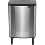 Brabantia Bo Trash Bin HI 12 l Acero Mate Resistente a Huellas
