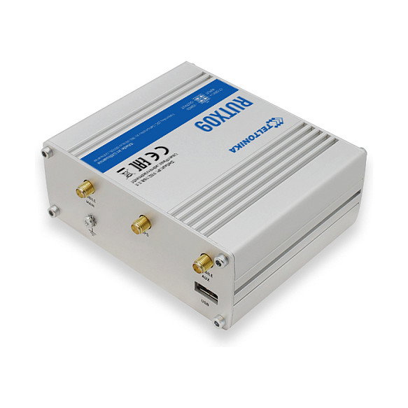 Teltonika RUTX09 Router Industrial Gigabit 4G LTE Cat6 con Ethernet WAN, Ranura SIM, Aluminio, 4 Puertos LAN