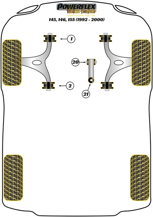 Powerflex EXHAUST SOPORTE CAT SECTION