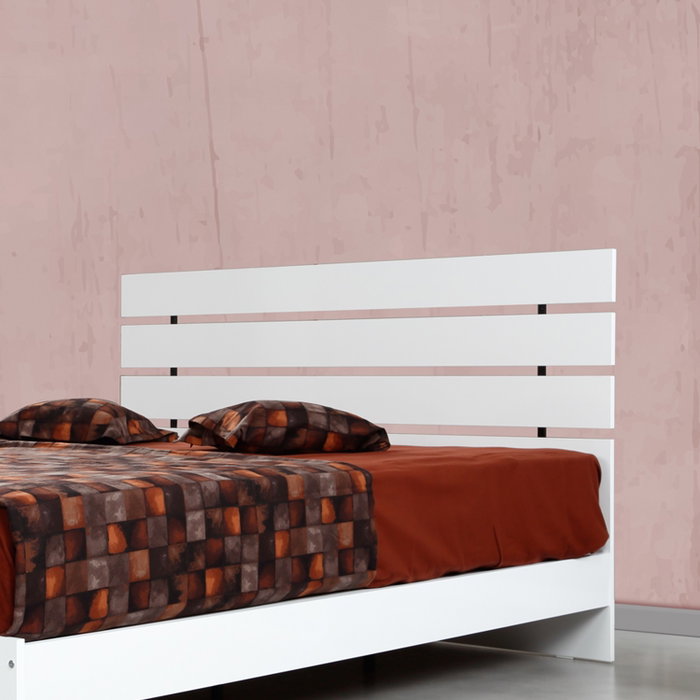 Hanah Home Somier Doble 160 - Shiny White para Colchón 160x200cm, Blanco