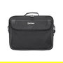 MANHATTAN Cambridge Maletín para Portátil Clamshell 15.6 Pulgadas Negro - Bolsillo para Accesorios, Compartimento para Documentos, Correa Desmontable, 500 g