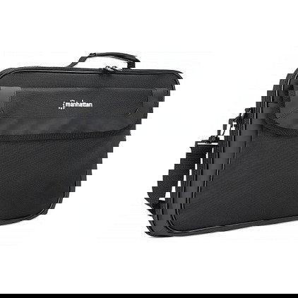 MANHATTAN Cambridge Maletín para Portátil Clamshell 15.6 Pulgadas Negro - Bolsillo para Accesorios, Compartimento para Documentos, Correa Desmontable, 500 g MANHATTAN Cambridge Maletín para Portátil Clamshell 15.6 Pulgadas Negro - Bolsillo para Accesorios, Compartimento para Documentos, Correa Desmontable, 500 g
