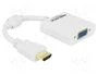 DeLOCK 65346 Adaptador de cable HDMI-A a VGA Hembra Blanco