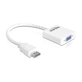 DeLOCK 65346 Adaptador de cable HDMI-A a VGA Hembra Blanco