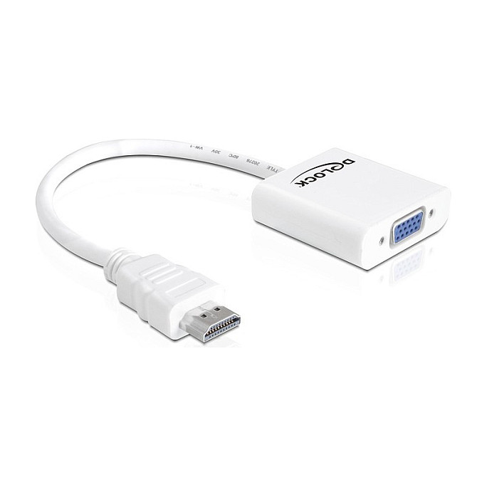 DeLOCK 65346 Adaptador de cable HDMI-A a VGA Hembra Blanco DeLOCK 65346 Adaptador de cable HDMI-A a VGA Hembra Blanco
