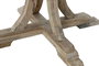 DKD Home Decor Mesa Redonda Comedor Madera Maciza Mango Blanco Natural Decape 150 x 150 x 76 cm