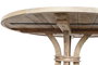DKD Home Decor Mesa Redonda Comedor Madera Maciza Mango Blanco Natural Decape 150 x 150 x 76 cm