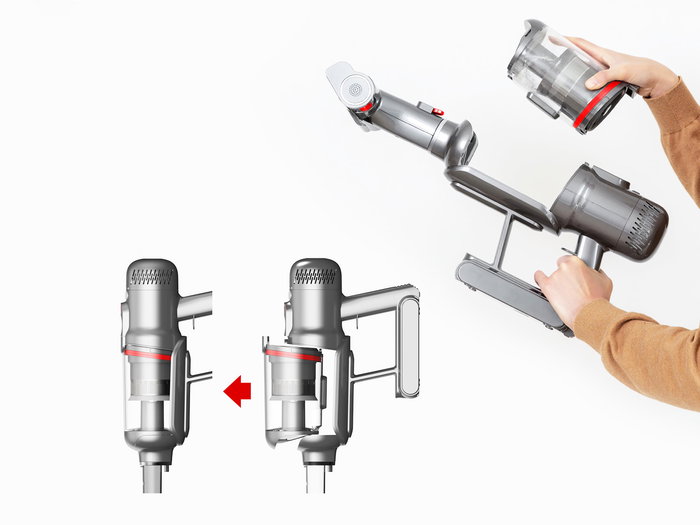 Puppyoo Vacuum Cleaner T12 Pro Rinse Crystal Grey XG004496