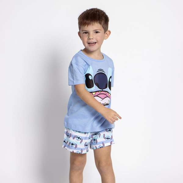 Cerdá Pijama Corto de Stitch para Niños Talla 6 Años Azul