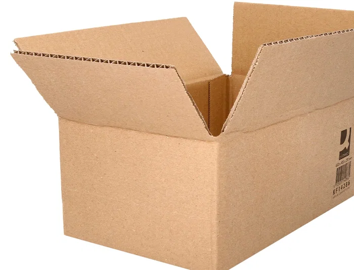Q-connect Caja de embalar ultrarresistente cartón reciclado canal doble 7mm kraft 600x400x290 mm