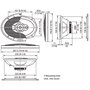 Kenwood KFC-S6967 Altavoces de 3 vías de 6x9 pulgadas