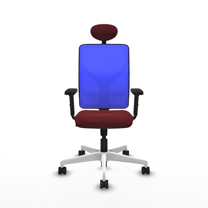 PIQUERAS Y CRESPO Silla de oficina Motilla Granate y Azul