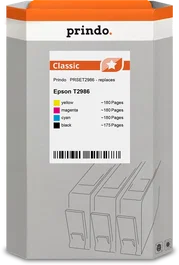Prindo Multipack de Tinta PRSET2986 Classic Negro, Cian, Magenta, Amarillo