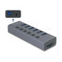 DeLOCK 64237 Hub USB de 6 Puertos con SD/Micro SD y 5 Gbps
