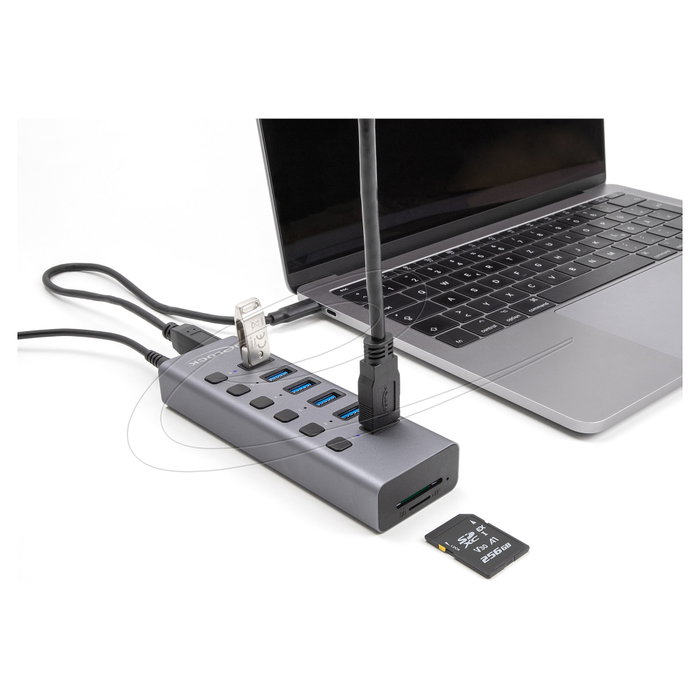 DeLOCK 64237 Hub USB de 6 Puertos con SD/Micro SD y 5 Gbps DeLOCK 64237 Hub USB de 6 Puertos con SD/Micro SD y 5 Gbps