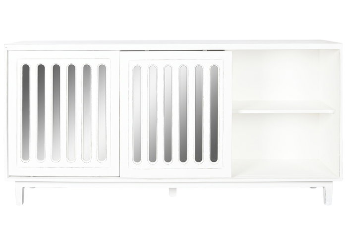 DKD Home Decor Buffet Blanco Mango Espejo 175 x 83.5 x 40.5 cm