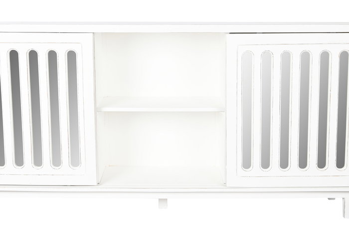 DKD Home Decor Buffet Blanco Mango Espejo 175 x 83.5 x 40.5 cm