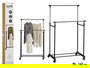 Kipit Perchero Doble de Metal con Ruedas 80 x 43 x 90 cm Extensible (Set de 6)