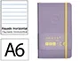 Antartik Cuaderno A6 Tapa Dura 100 Hojas Rayas Morado y Amarillo 80gr FSC