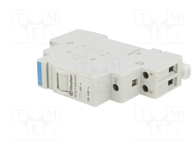 FINDER 22.22 Relé de instalación monoestable 48VDC NA x2 FINDER 22.22 Relé de instalación monoestable 48VDC NA x2