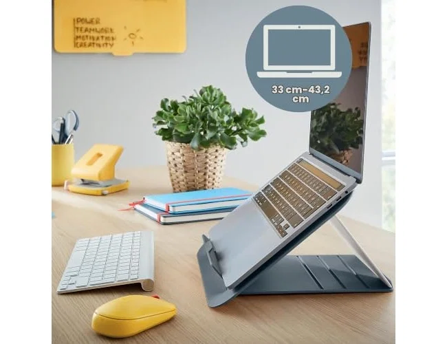 LEITZ Soporte Ergo Cosy Gris ajustable de 4 alturas LEITZ Soporte Ergo Cosy Gris ajustable de 4 alturas