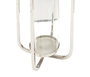DKD Home Decor Portavela Moderno Plateado Acero y Cristal 21 x 21 x 49 cm