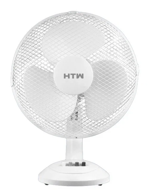 HTW HTW-VM-45FT Ventilador de Mesa 45W, Blanco, 43 cm, 3 Velocidades, Mando a Distancia, Flujo de Aire 2709 m³/h