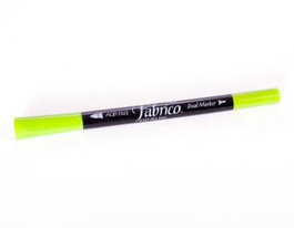 Tsukineko Fabrico Markers Rotulador para textil translúcido color Pea Pod doble punta pincel/bala