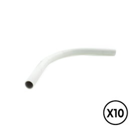 Tupersa Curva rígida PVC Ø 20 mm, Gris, 10 unidades
