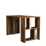 Hanah Home Mesa de Estudio Nogal y Blanco 120cm x 75.4cm x 60cm con Estantes