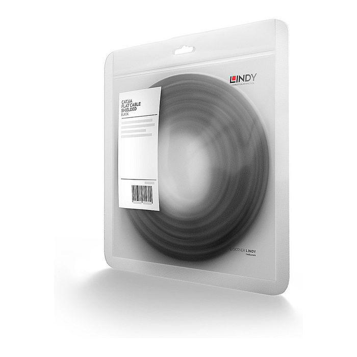 LINDY 47483 Cable Patch Cat6A U/FTP Flachband Negro 3.00m