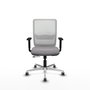 PIQUERAS Y CRESPO Silla de oficina Haches Gris y Blanco
