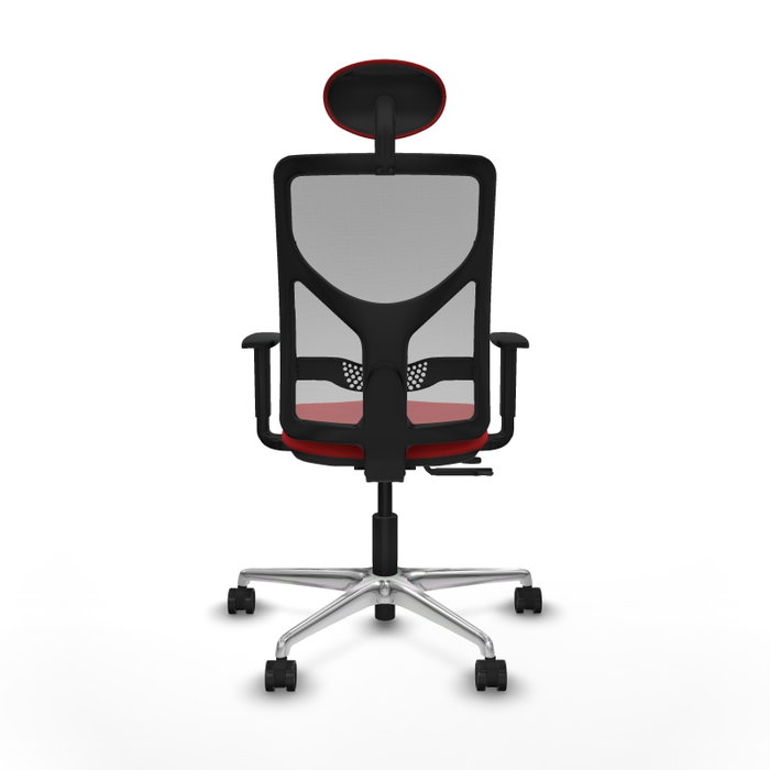 PIQUERAS Y CRESPO Silla de oficina Motilla Rojo/Gris con mecanismo Sincro/Traslack