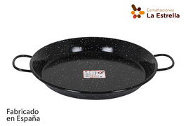La Estrella Paellera Valenciana Jaspeada 34 cm para 6 Raciones (8 Unidades)