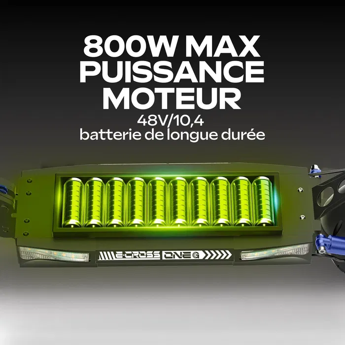 Urbanglide Patinete Eléctrico ECROSS ONE, 800 W, 10 Neumáticos, Máx. 25 km/h, Autonomía hasta 50 km