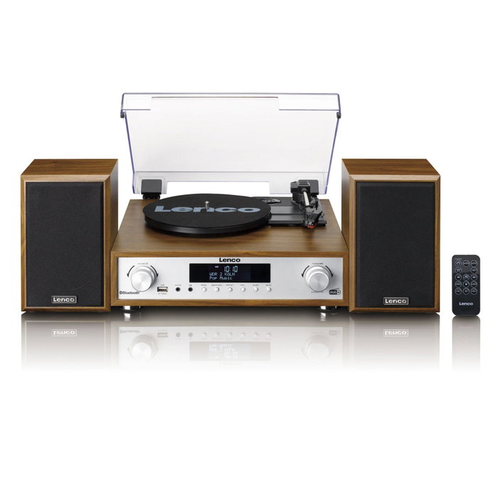 Lenco MC-160WD Sistema Hi-Fi con Tocadiscos y Bluetooth en Madera Lenco MC-160WD Sistema Hi-Fi con Tocadiscos y Bluetooth en Madera