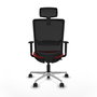 PIQUERAS Y CRESPO Silla de oficina Haches Sincro/Traslack Rojo/Negro