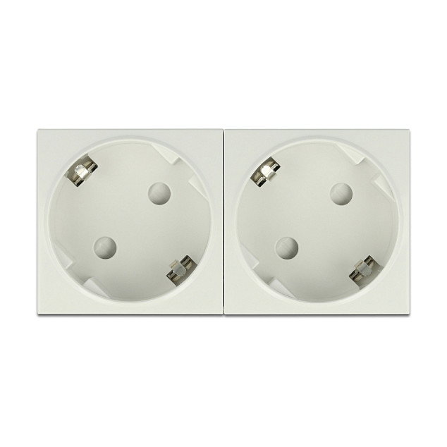 DeLOCK Easy 45 Tomacorriente de Seguridad con Tierra 2 Puertos 45 Grados Extensible 45x45mm, Blanco ABS, 250V 16A, 5 Piezas