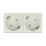 DeLOCK Easy 45 Tomacorriente de Seguridad con Tierra 2 Puertos 45 Grados Extensible 45x45mm, Blanco ABS, 250V 16A, 5 Piezas