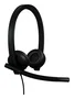 Logitech H570e Auriculares con Diadema para Oficina/Centro de llamadas, Alámbrico, USB Tipo C, Negro, Cancelación de Ruido, Certificación Microsoft Teams