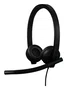 Logitech H570e Auriculares con Diadema para Oficina/Centro de llamadas, Alámbrico, USB Tipo C, Negro, Cancelación de Ruido, Certificación Microsoft Teams