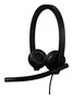 Logitech H570e Auriculares con Diadema para Oficina/Centro de llamadas, Alámbrico, USB Tipo C, Negro, Cancelación de Ruido, Certificación Microsoft Teams