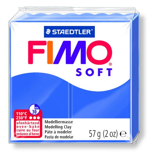 Staedtler Fimo Soft Pasta de modelar azul brillante 57 g