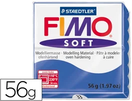 Staedtler Pasta de modelar Fimo Soft 57 gr Azul Brillante Blanda y Suave