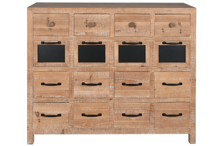 DKD Home Decor Cajonera Cottage Natural Negro Madera Metal 110 x 40 x 92.5 cm 16 Cajones DKD Home Decor Cajonera Cottage Natural Negro Madera Metal 110 x 40 x 92.5 cm 16 Cajones