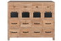 DKD Home Decor Cajonera Cottage Natural Negro Madera Metal 110 x 40 x 92.5 cm 16 Cajones