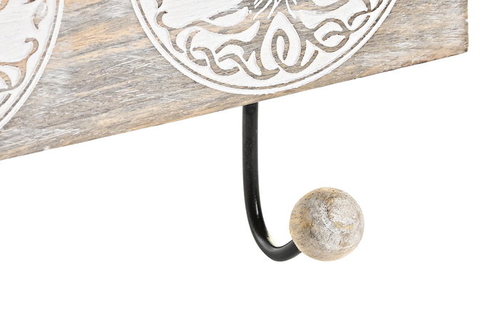 DKD Home Decor Perchero de Pared Árbol de la Vida en Madera de Mango
