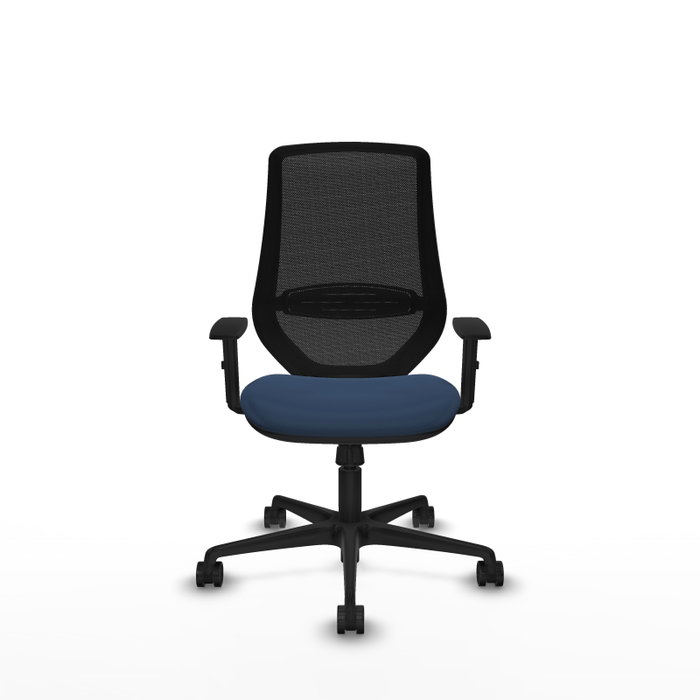 PIQUERAS Y CRESPO Silla de oficina Mardos con mecanismo Sincro, Azul marino y Negro